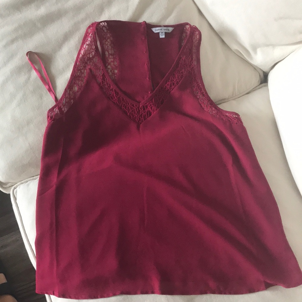 Maroon silk top